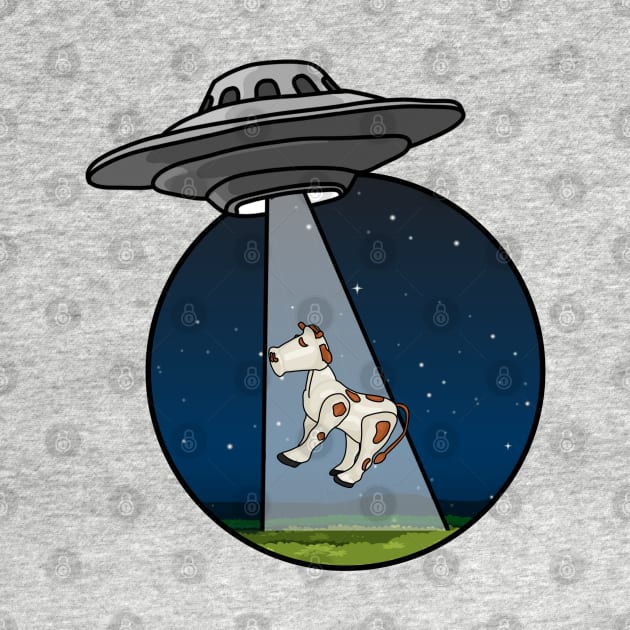 UFO Alien Little Cow Abduction by Slightly Unhinged